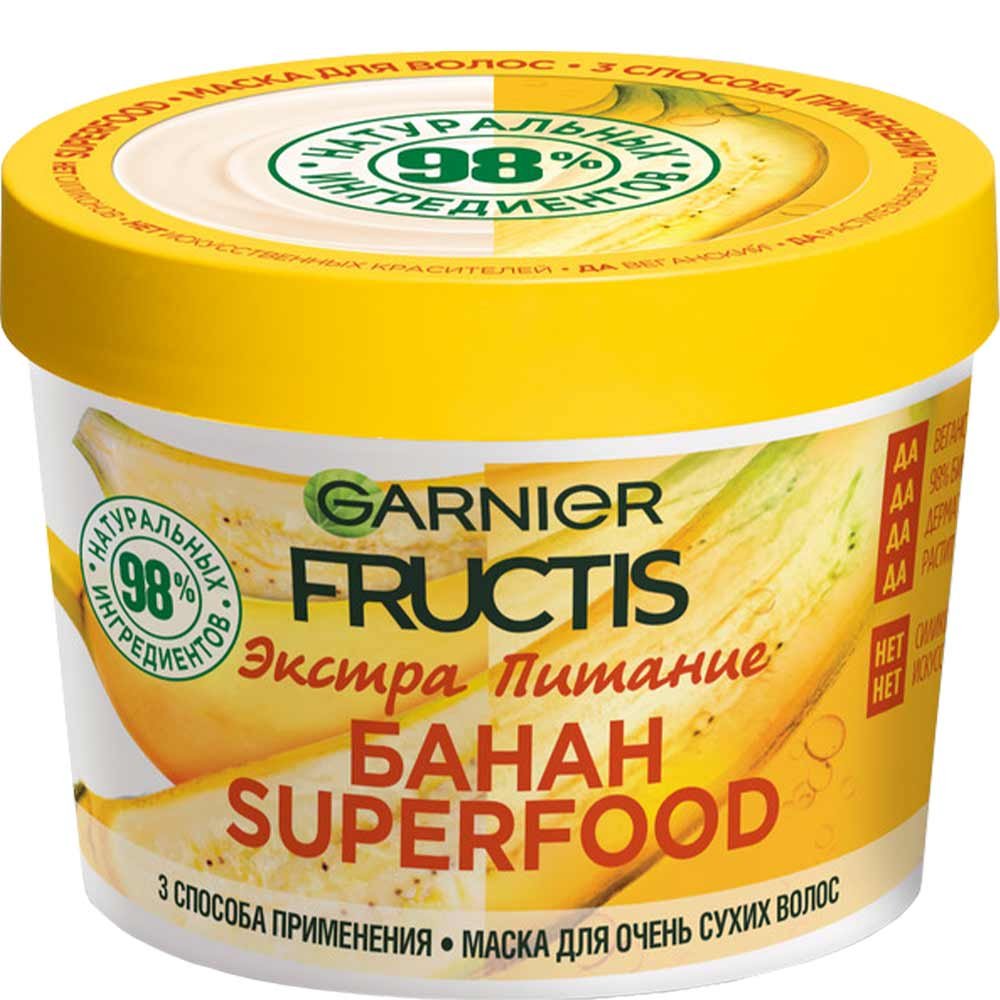 Маска для волос Fructis с бананом Экстра Питание SuperFood от Garnier